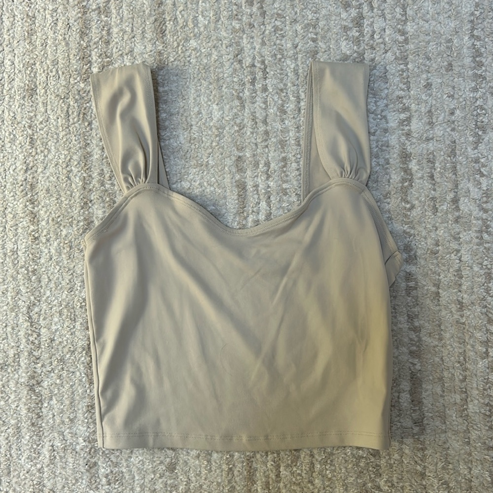 Abercrombie Soft A&F Collection Cropped Sweatheart Neckline Tank